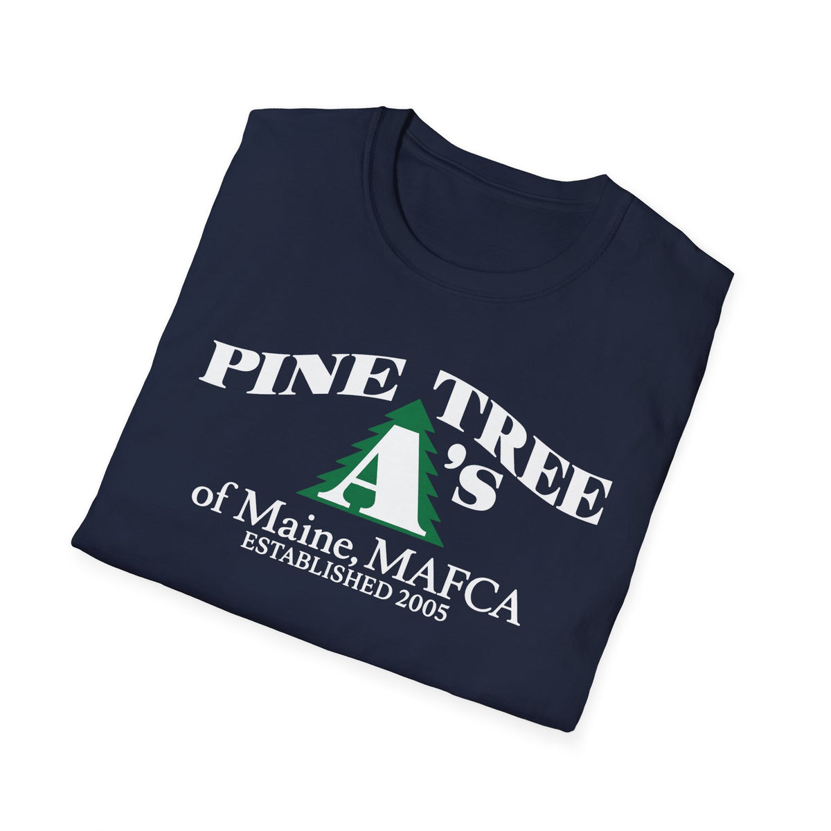 Pine Tree A's of Maine, MAFCA T-Shirt — Unisex Softstyle T-Shirt