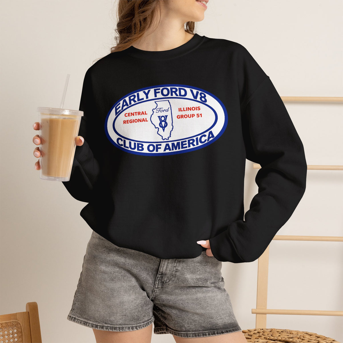 Central Illinois Early Ford V8 Unisex Heavy Blend™ Crewneck Sweatshirt