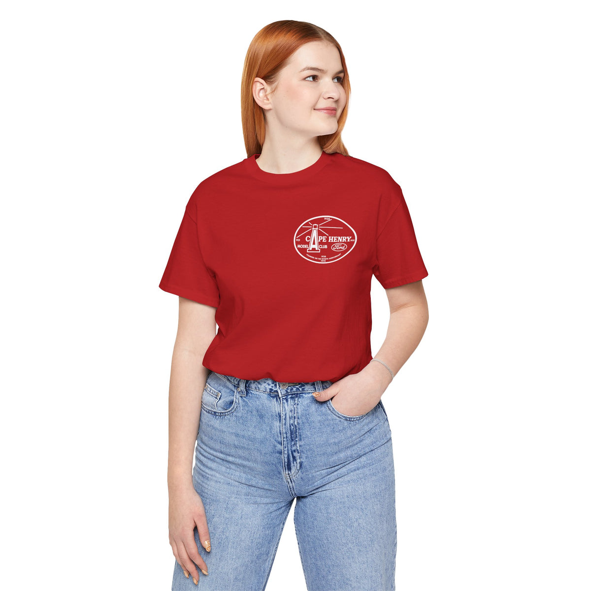 Cape Henry Model A Club Unisex Soft Short Sleeve Tee - Front and Back Logos