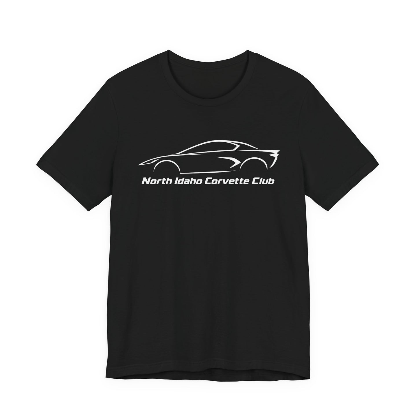 North Idaho Corvette Club T-Shirt — Minimal Car Outline Tee