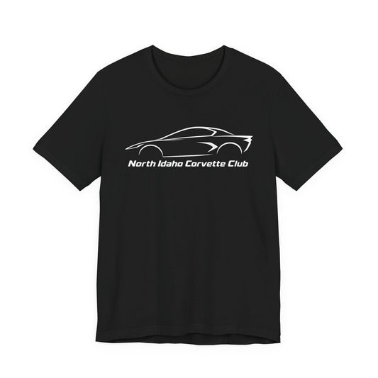 North Idaho Corvette Club T-Shirt — Minimal Car Outline Tee