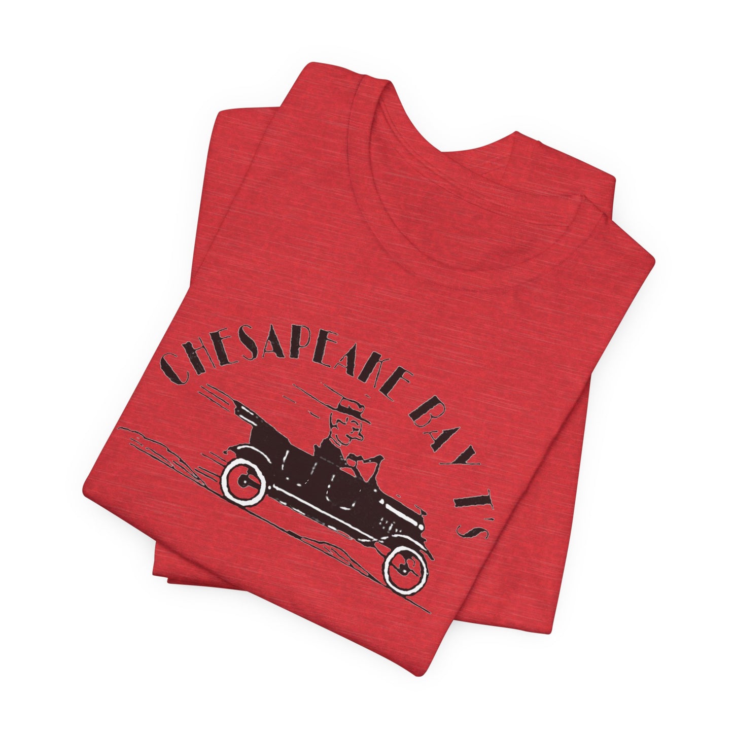 Chesapeake Bay T's Vintage Car Tee — Classic Nautical Coastal Shirt