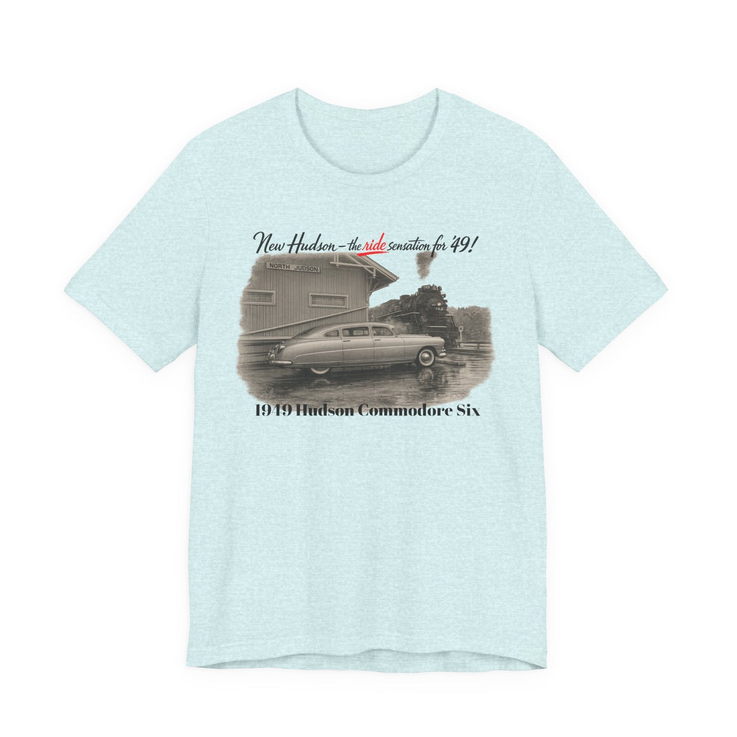 1949 Hudson Commodore Six Vintage Car T‑Shirt — Classic Retro Automotive Tee (Rick C)