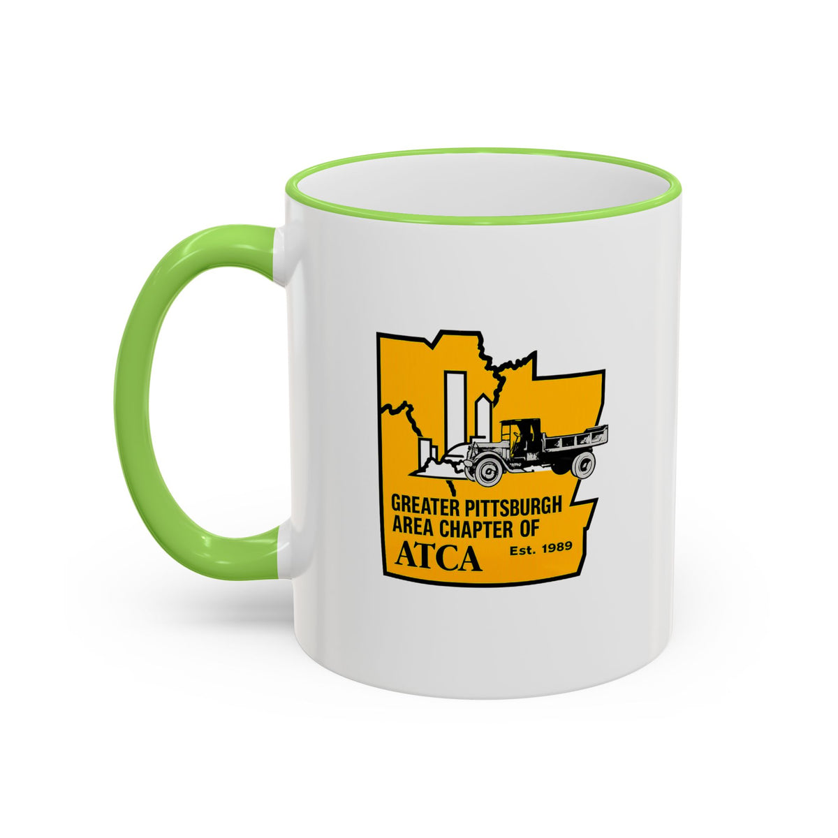 Greater Pittsburgh Area Chapter of ATCA Coffee Mug with Accent Rim & Handle
