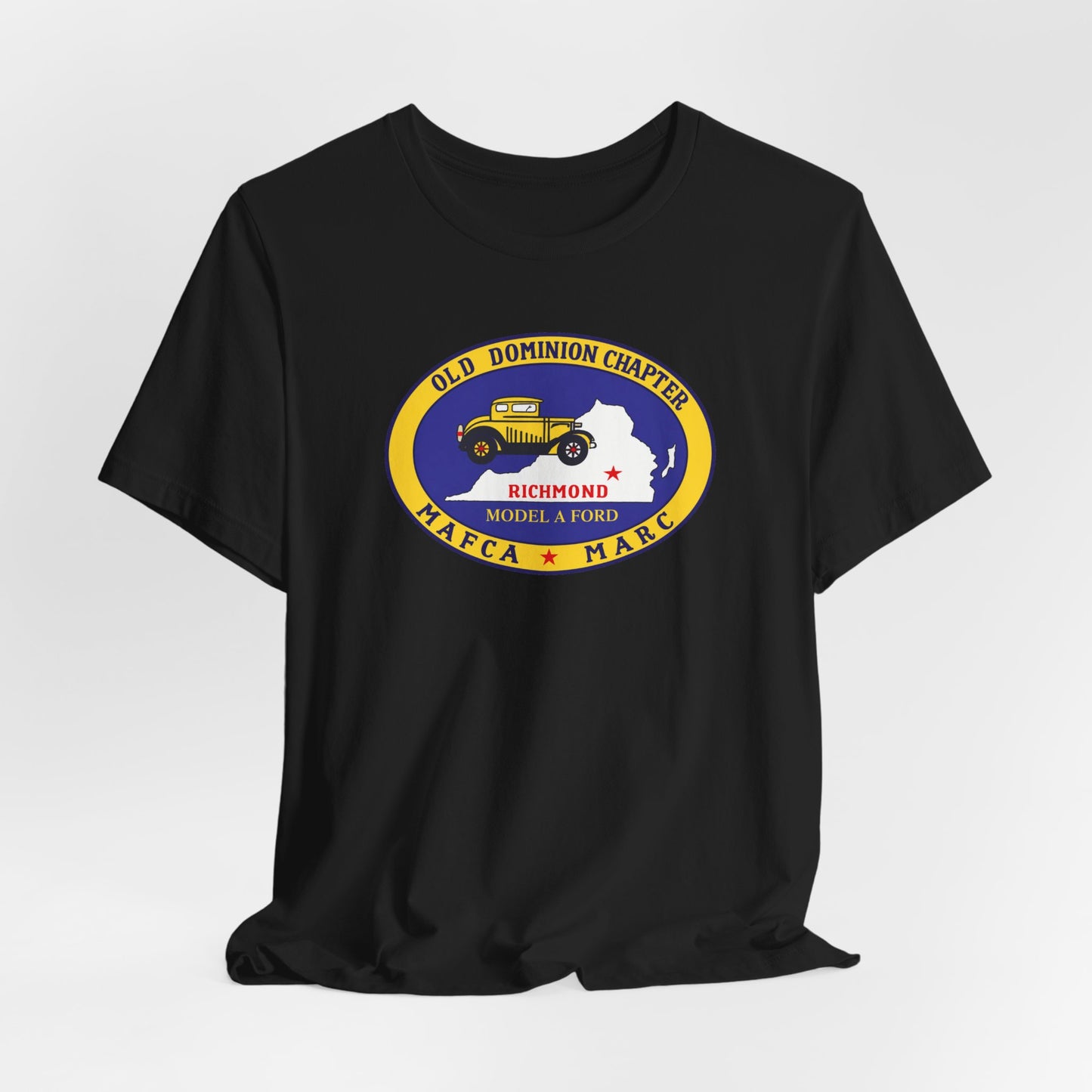 Old Dominion Chapter Model A Ford Club T‑Shirt — Richmond Vintage Car Logo