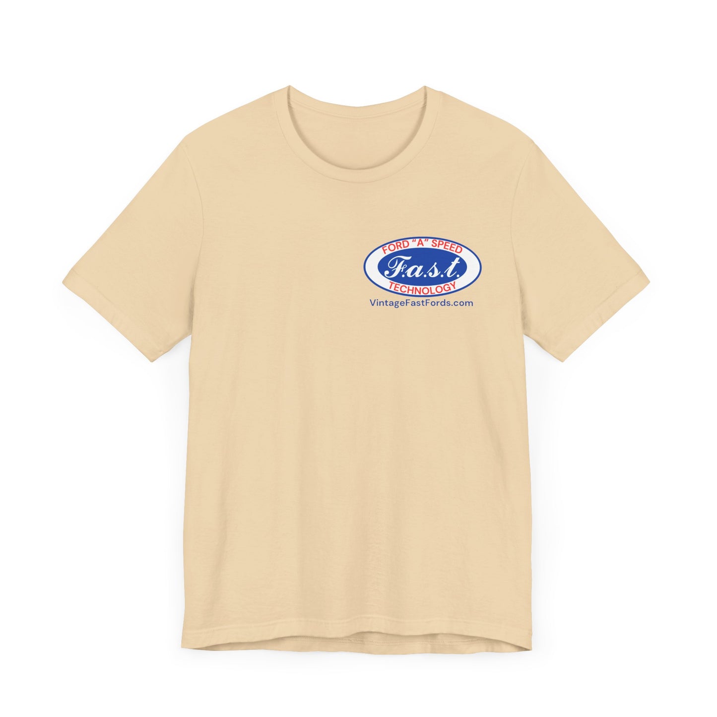 F.a.s.t. Ford "A" Speed Technology (single logo) - Grey Short Sleeve T-Shirt for Casual Style