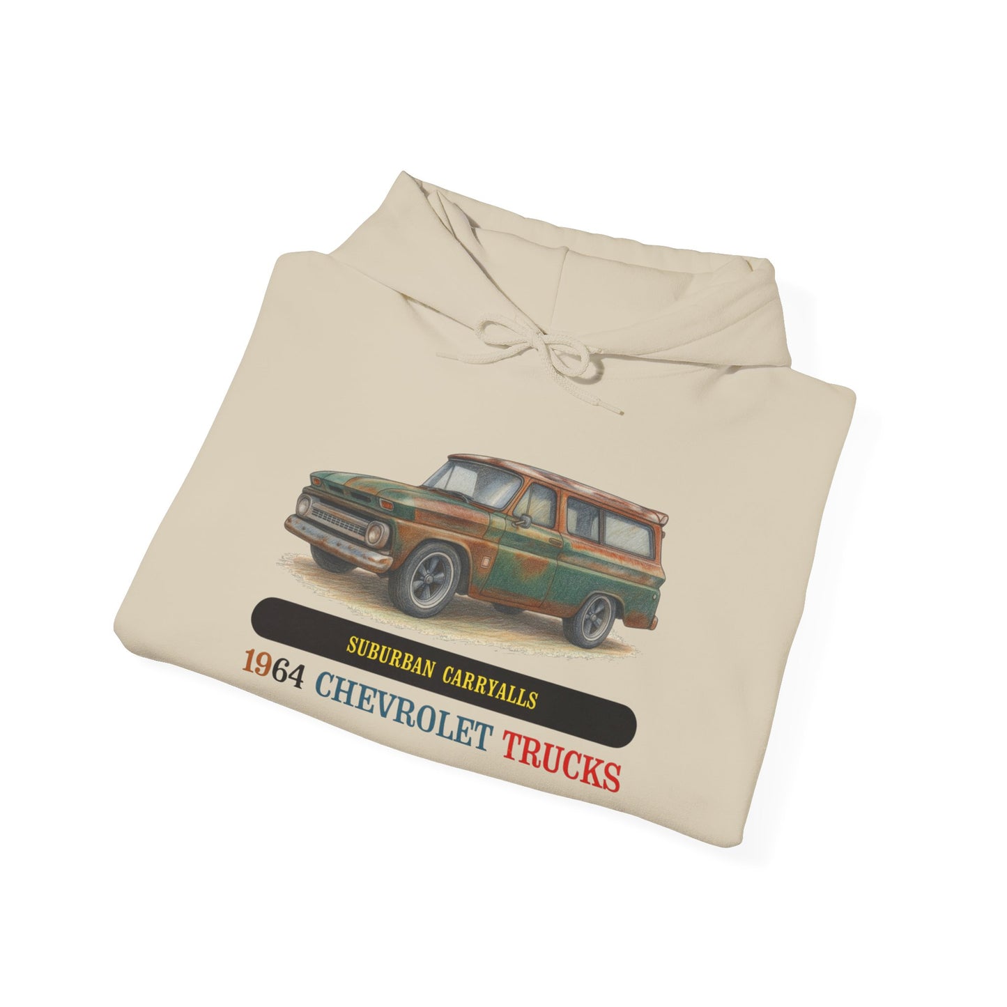 1964 Chevrolet Suburban Carryall Hoodie — Vintage Suburban Carryall Sweatshirt