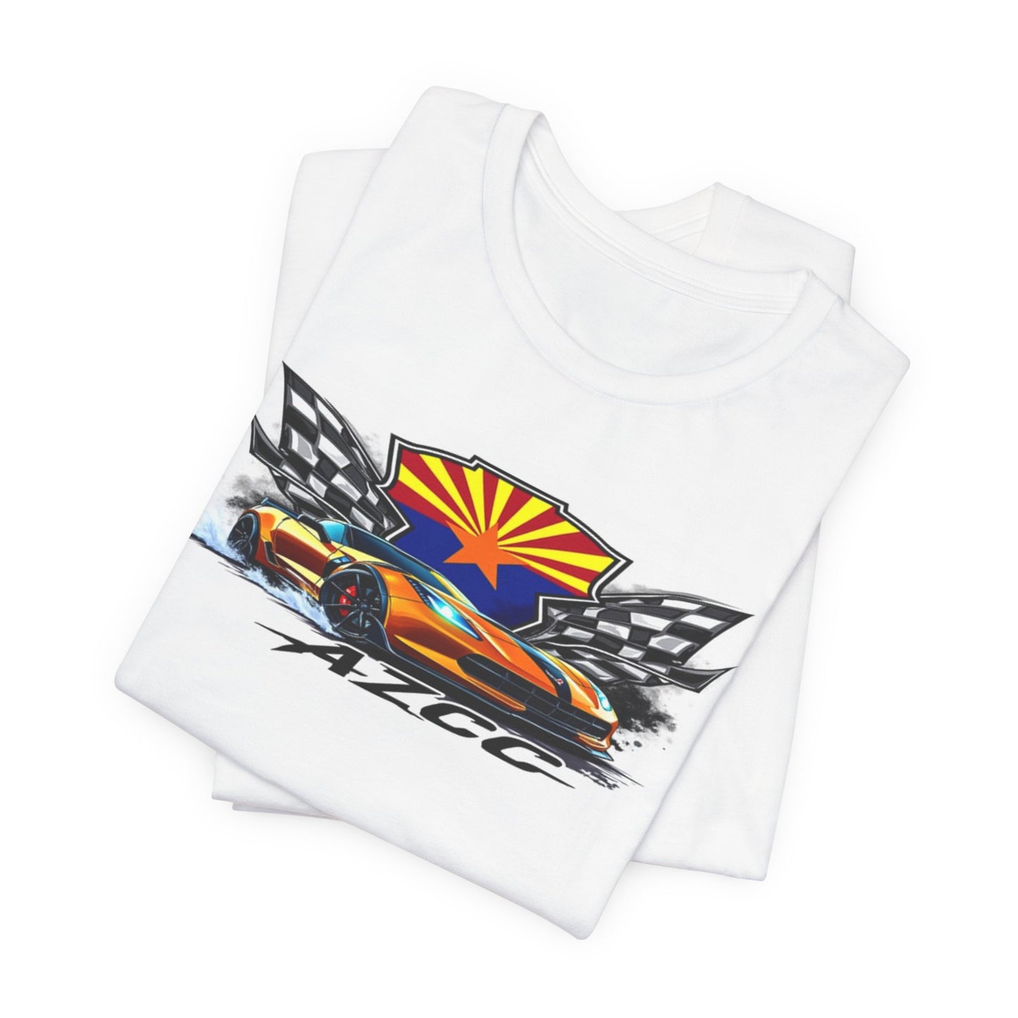 AZCC Racing Tee — Arizona Flag Sports Car Graphic T‑Shirt