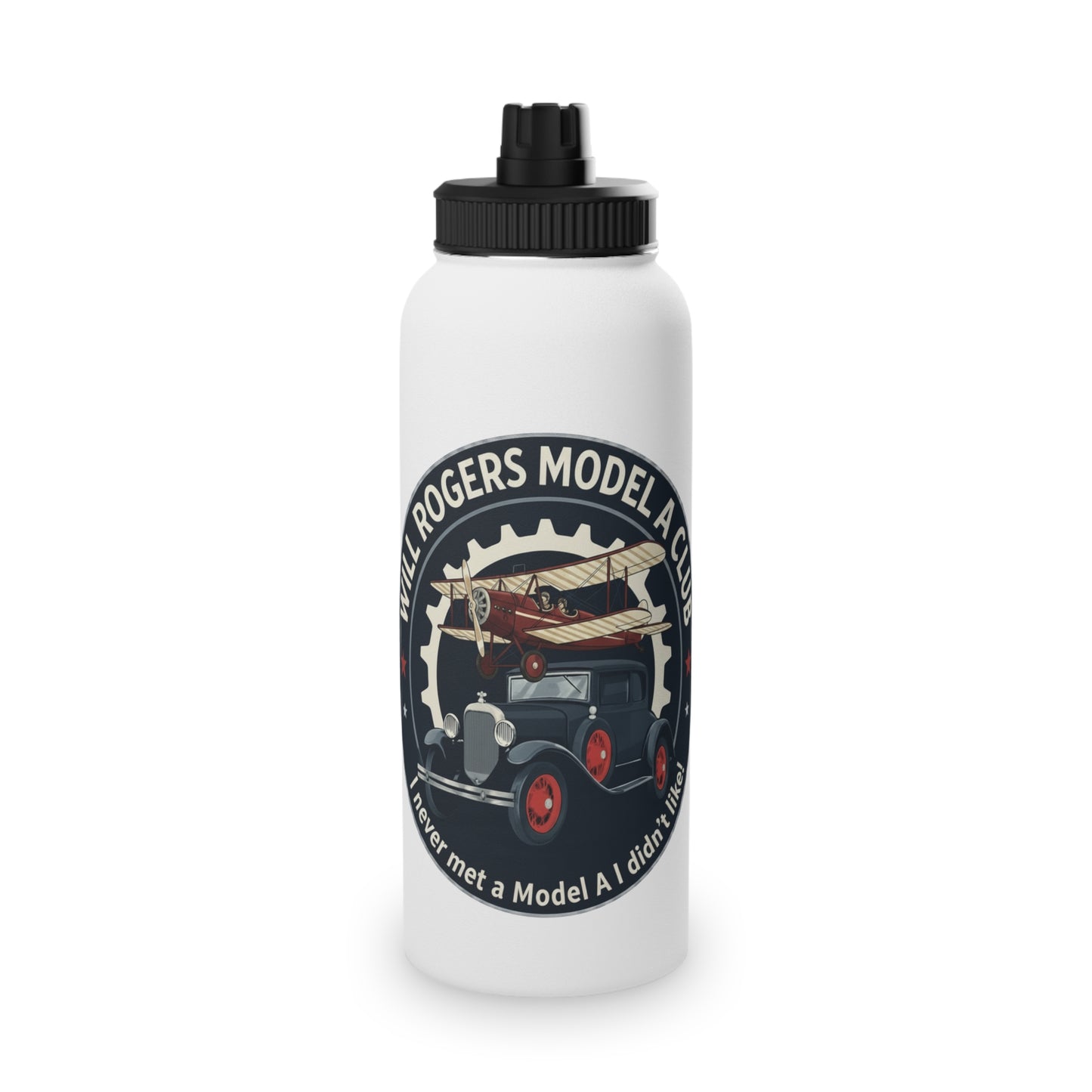 Will Rogers Model A Club Water Bottle — Three sizes