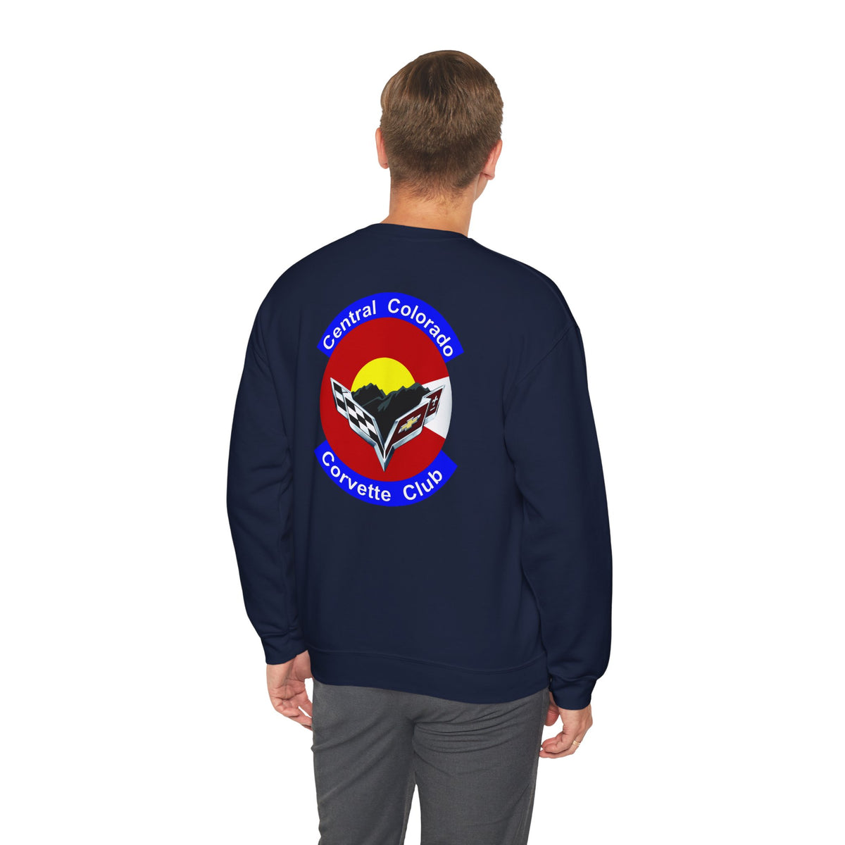 Central Colorado Corvette Club Screen Printed Sweatshirt – Unisex Heavy Blend™ Crewneck Sweatshirt