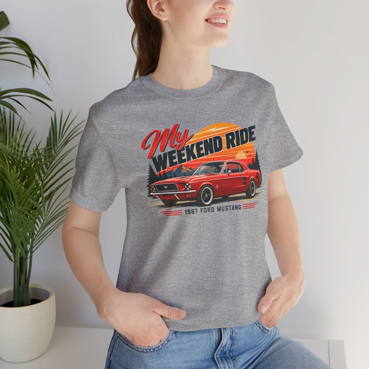 1967 Ford Mustang "My Weekend Ride" Unisex Soft Short Sleeve Tee