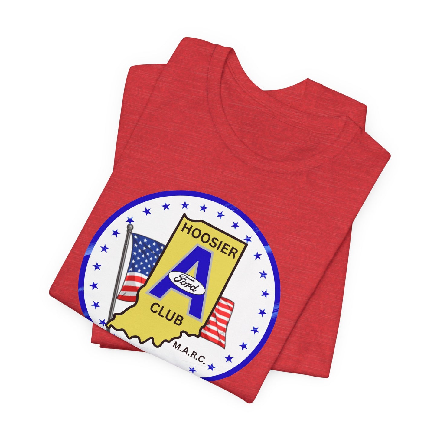 Hoosier A Ford Club Logo Tee — American Flag Indiana Pride T-Shirt