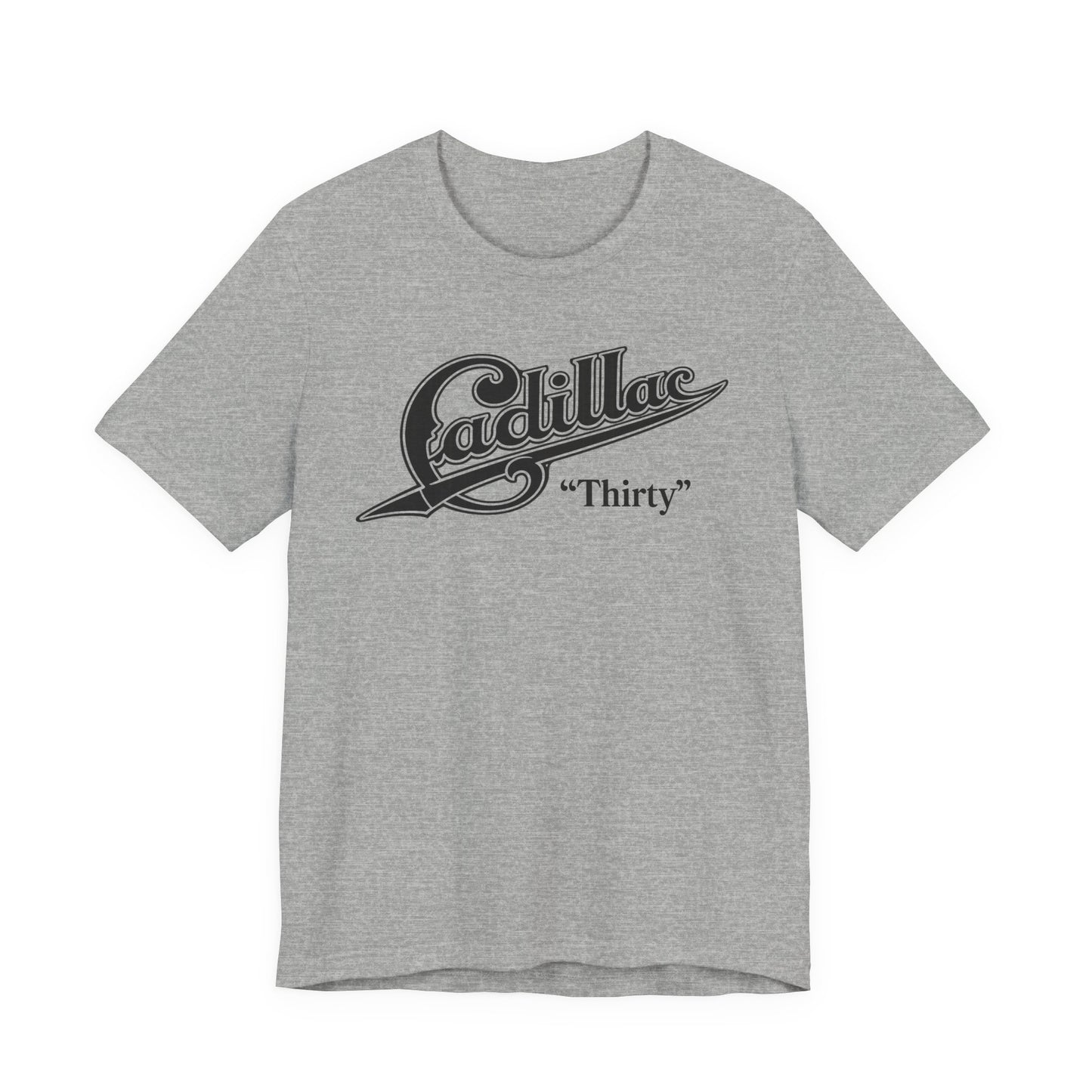 Cadillac “Thirty” Tee – Retro Vintage Script Graphic T‑Shirt