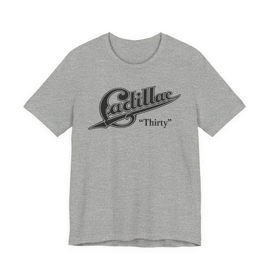 Cadillac “Thirty” Tee – Retro Vintage Script Graphic T‑Shirt