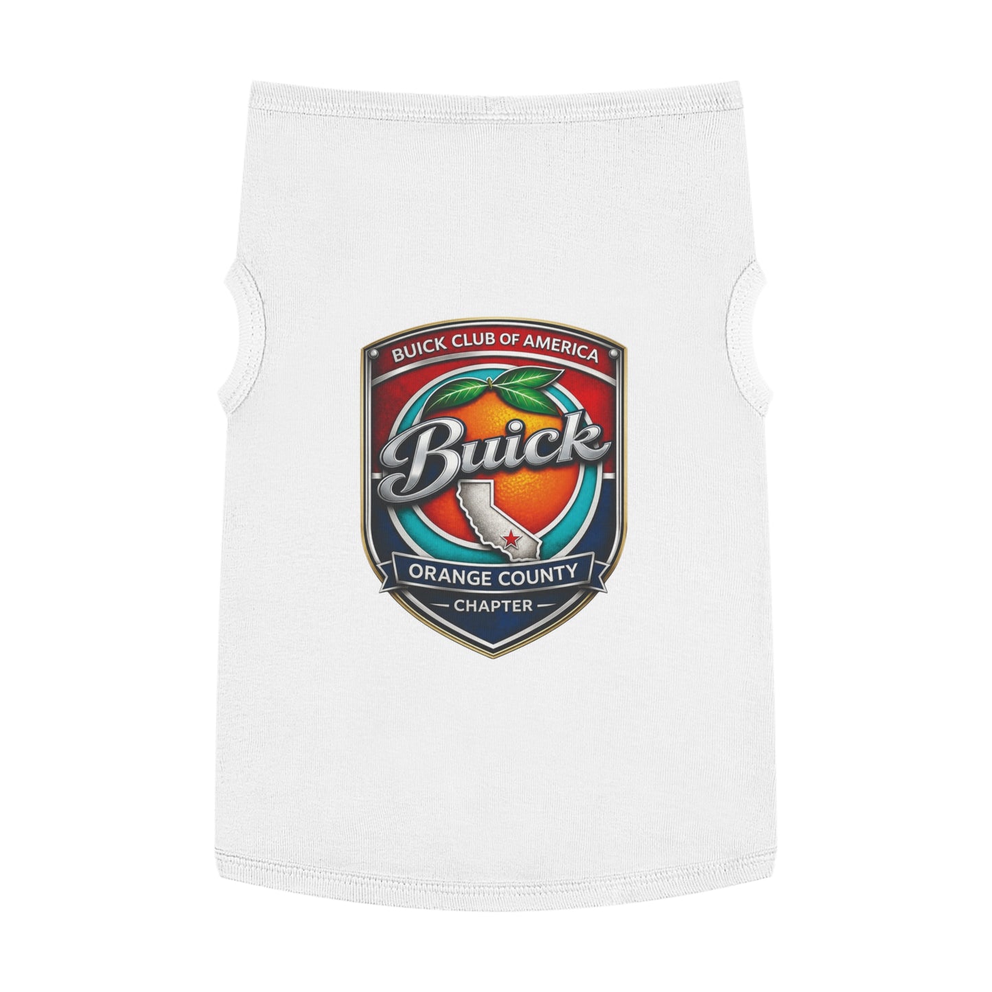 Buick Club of America Orange County Pet Tank Top — Logo Dog Shirt