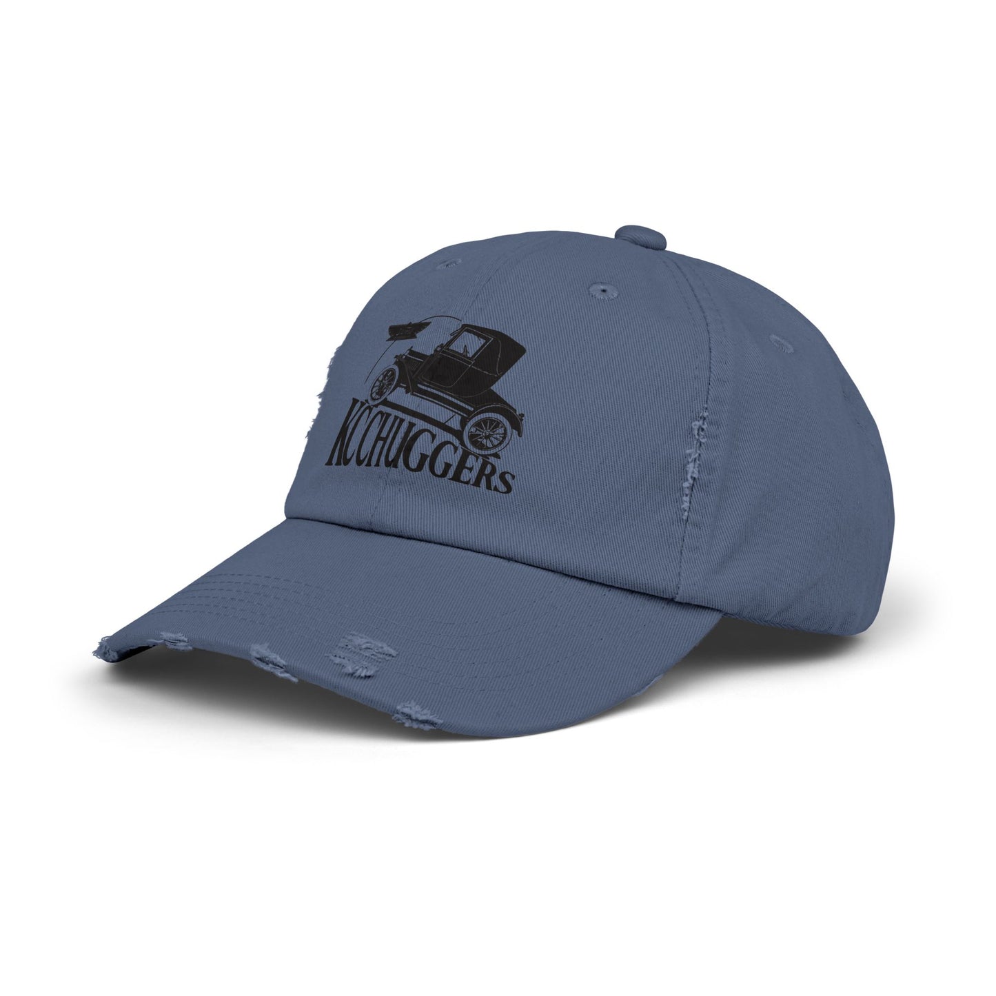 Distressed Baseball Cap — Vintage Car KC Chuggers Logo