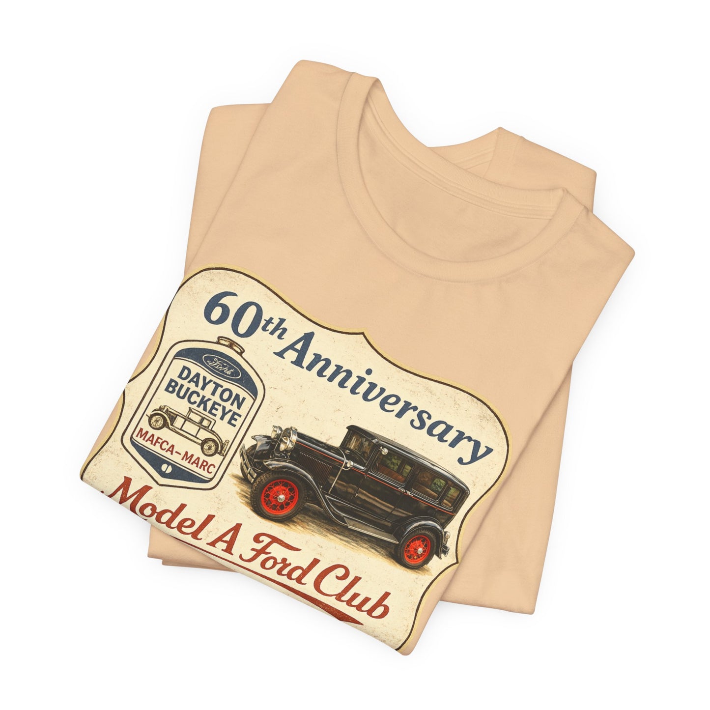 Dayton Buckeye Model A Ford Club 60th Anniversary Tee (SH) - Vintage Classic Car Shirt