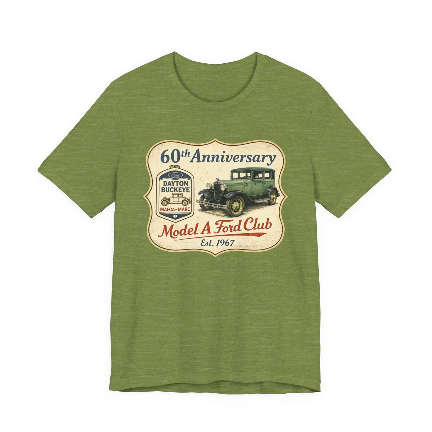Dayton Buckeye Model A Ford Club 60th Anniversary Tee (SSG) - Vintage Classic Car Shirt