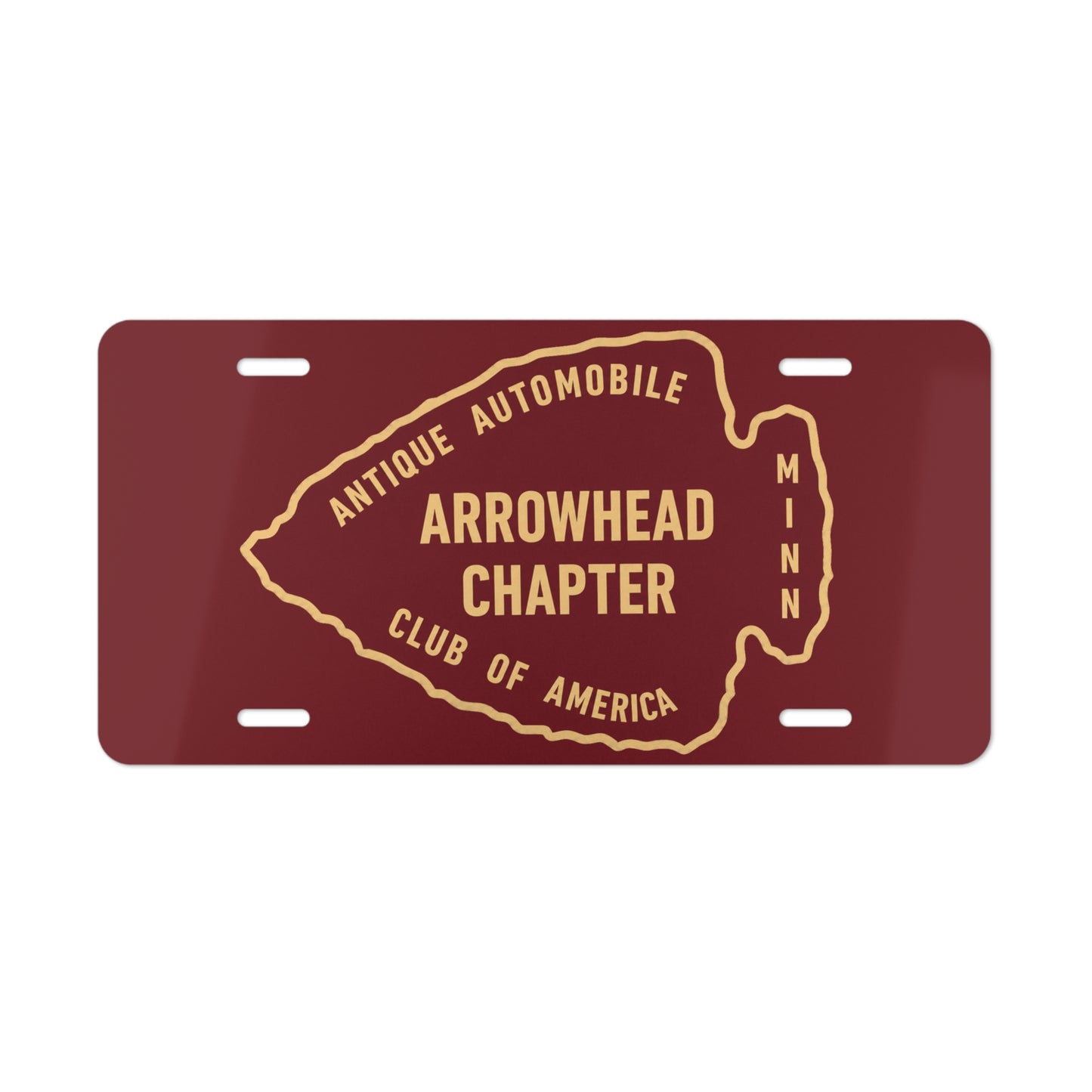 Arrowhead Chapter AACA Vanity Plate - Arrowhead Chapter Antique Automobile Club License Plate