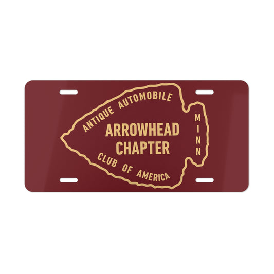 Arrowhead Chapter AACA Vanity Plate - Arrowhead Chapter Antique Automobile Club License Plate