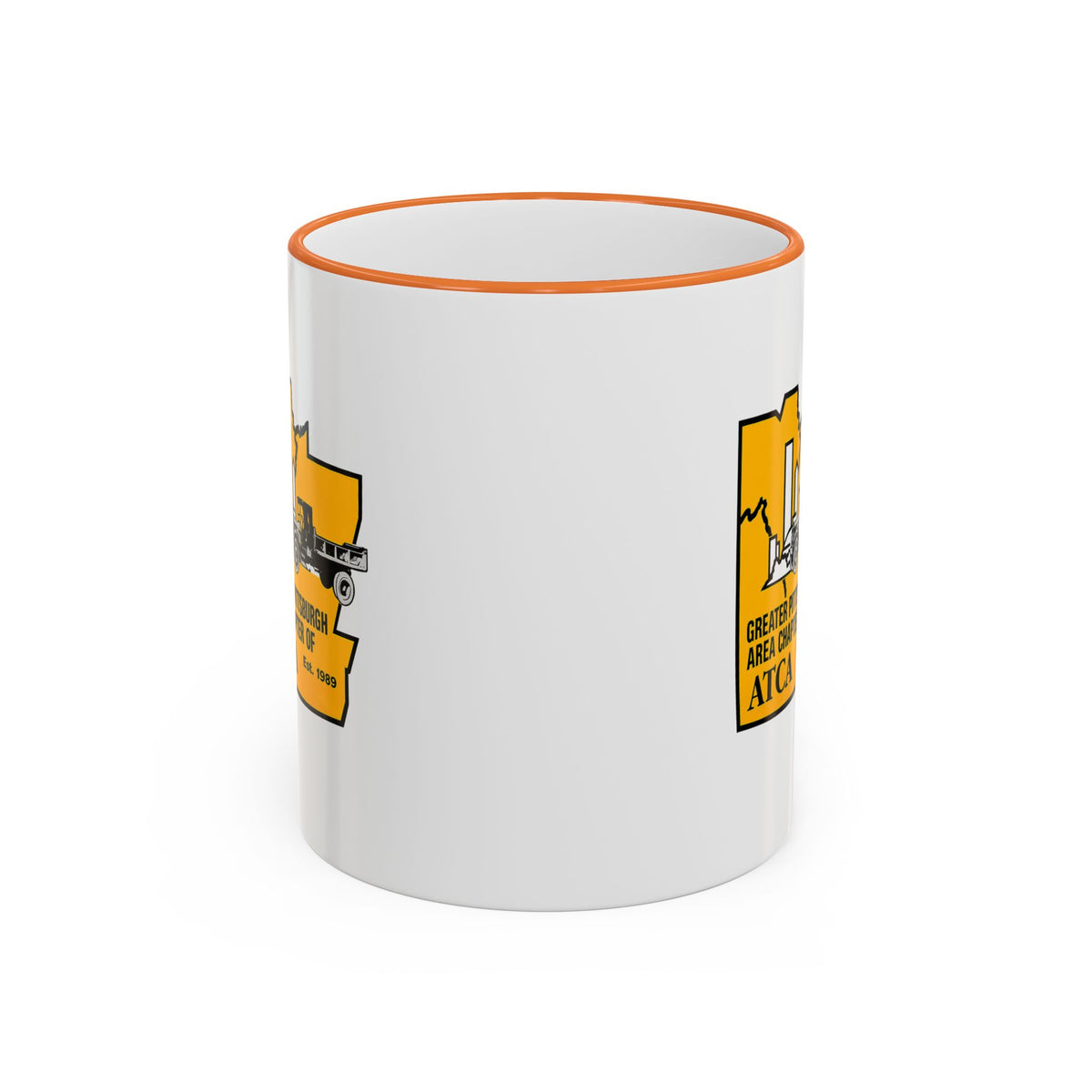 Greater Pittsburgh Area Chapter of ATCA Coffee Mug with Accent Rim & Handle