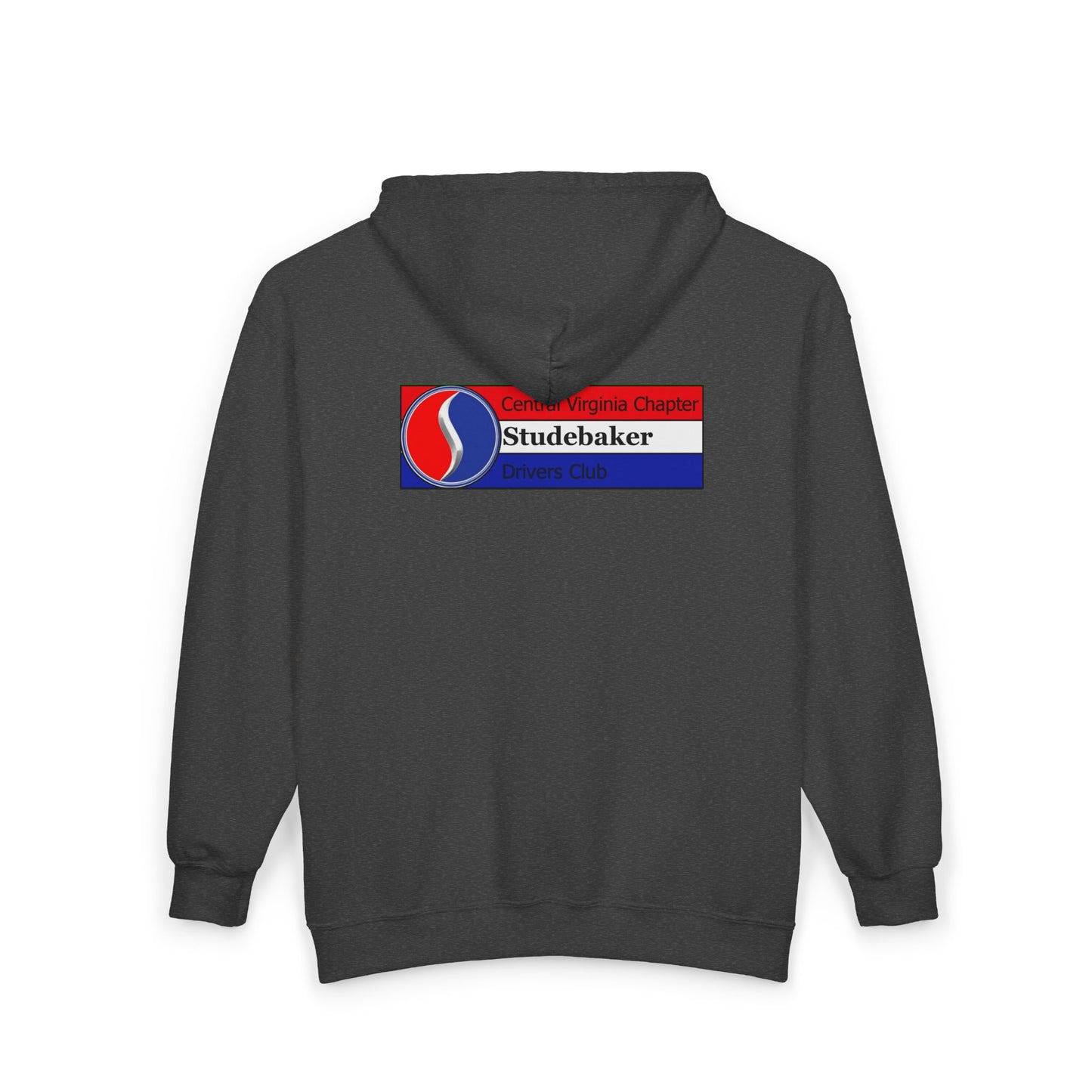 Central Virginia Chapter Studebaker Drivers Club Printed Zip Hoodie — Logo on Front and Back