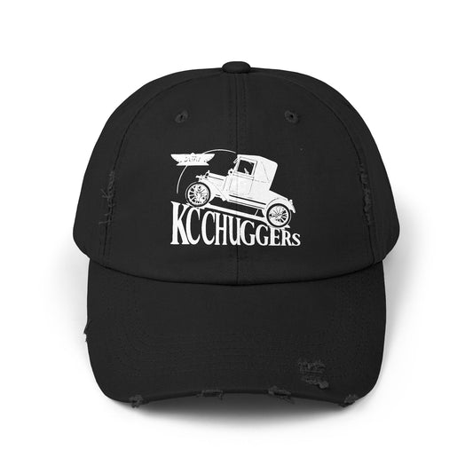 Distressed Logo Cap — KC Chuggers Vintage-Style Black Baseball Hat