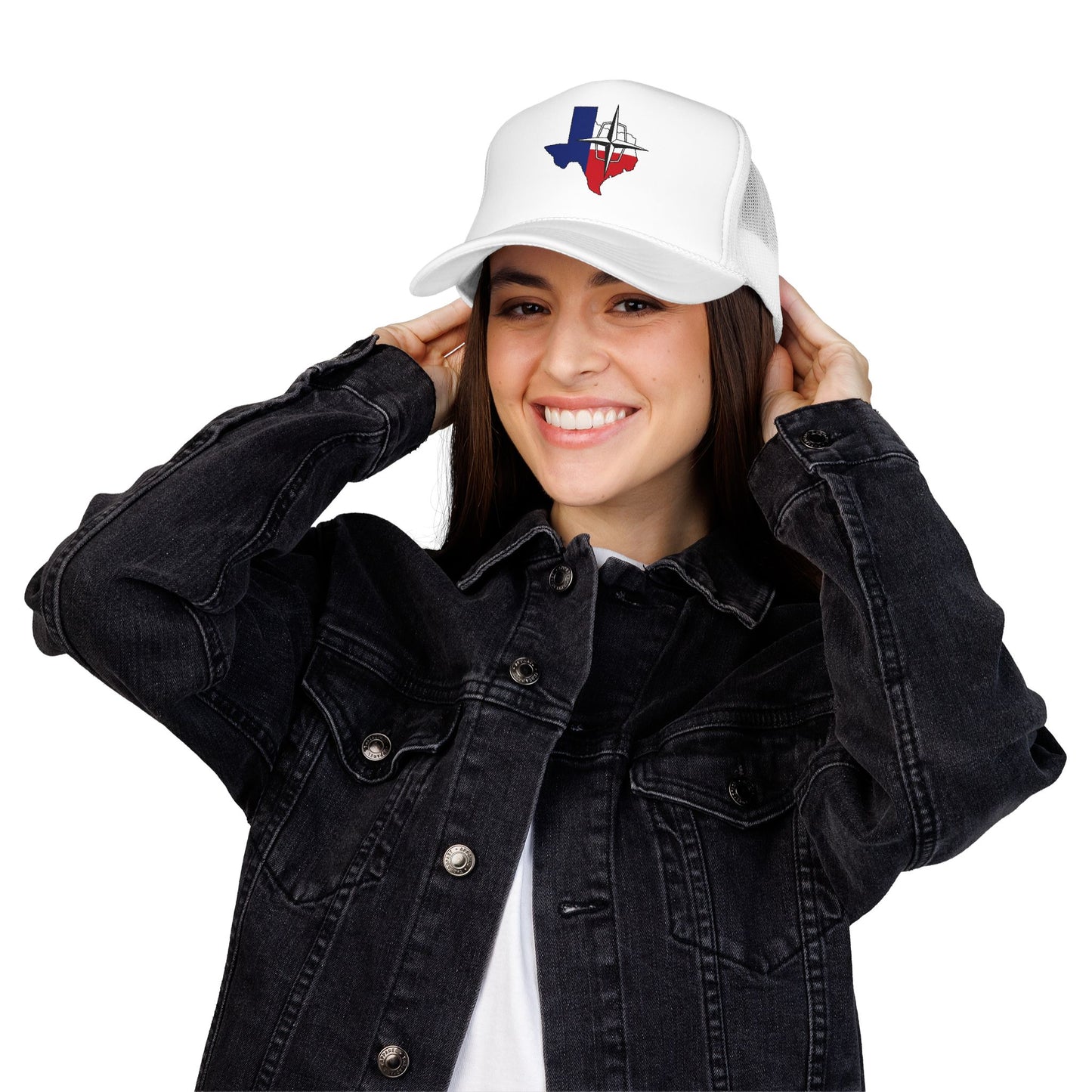 Lincoln & Continental Owners Club - Texas Gulf Coast Region Trucker Hat  — Red White Blue Foam Cap