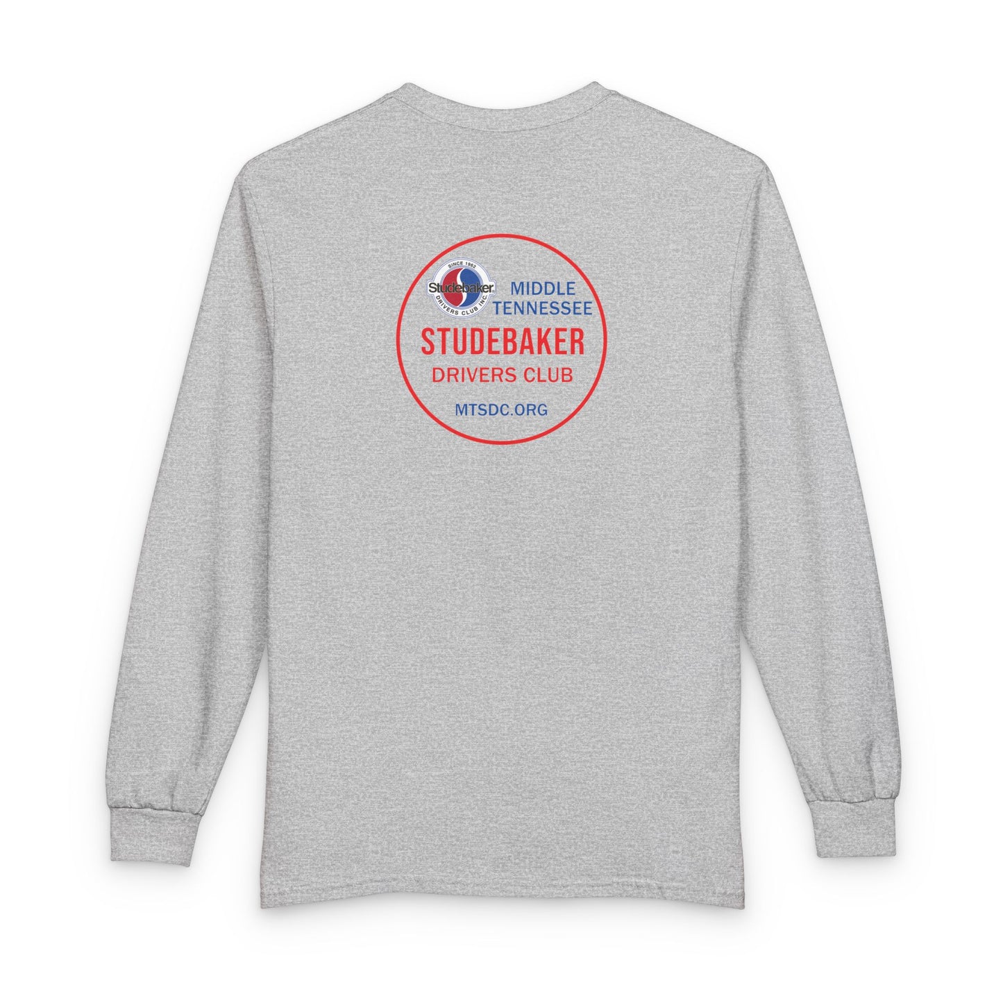 Middle Tennessee Studebaker Drivers Club Chapter Soft Long Sleeve Tee - Front and Back Logos