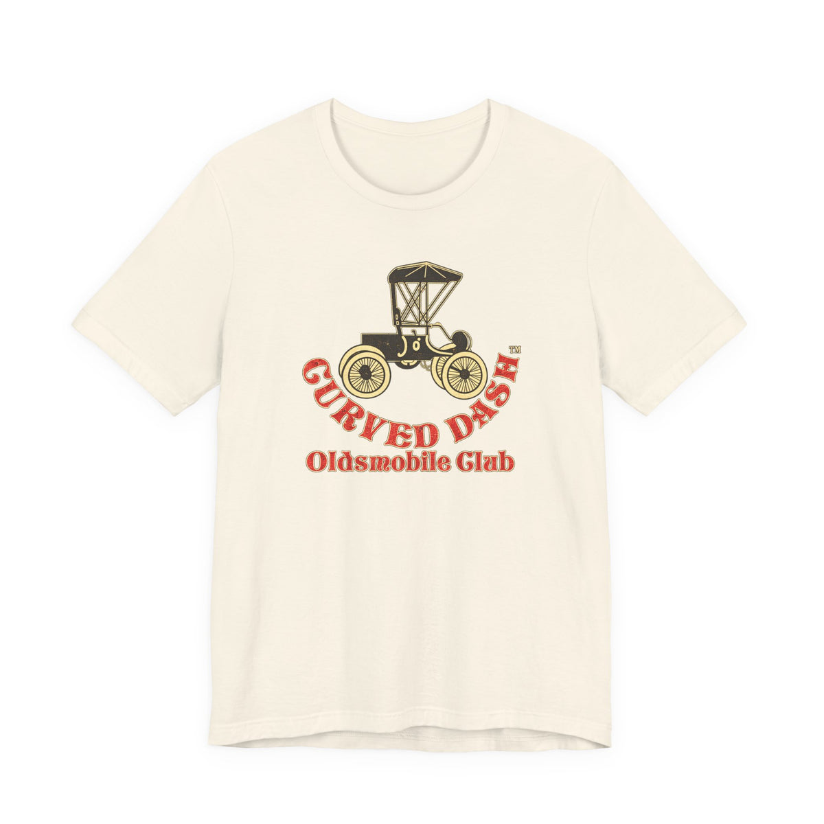 Curved Dash Oldsmobile Club Vintage Car T-Shirt - Unisex Soft Short Sleeve Tee