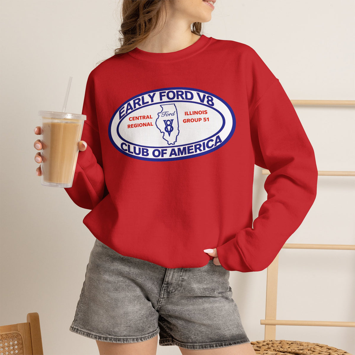 Central Illinois Early Ford V8 Unisex Heavy Blend™ Crewneck Sweatshirt