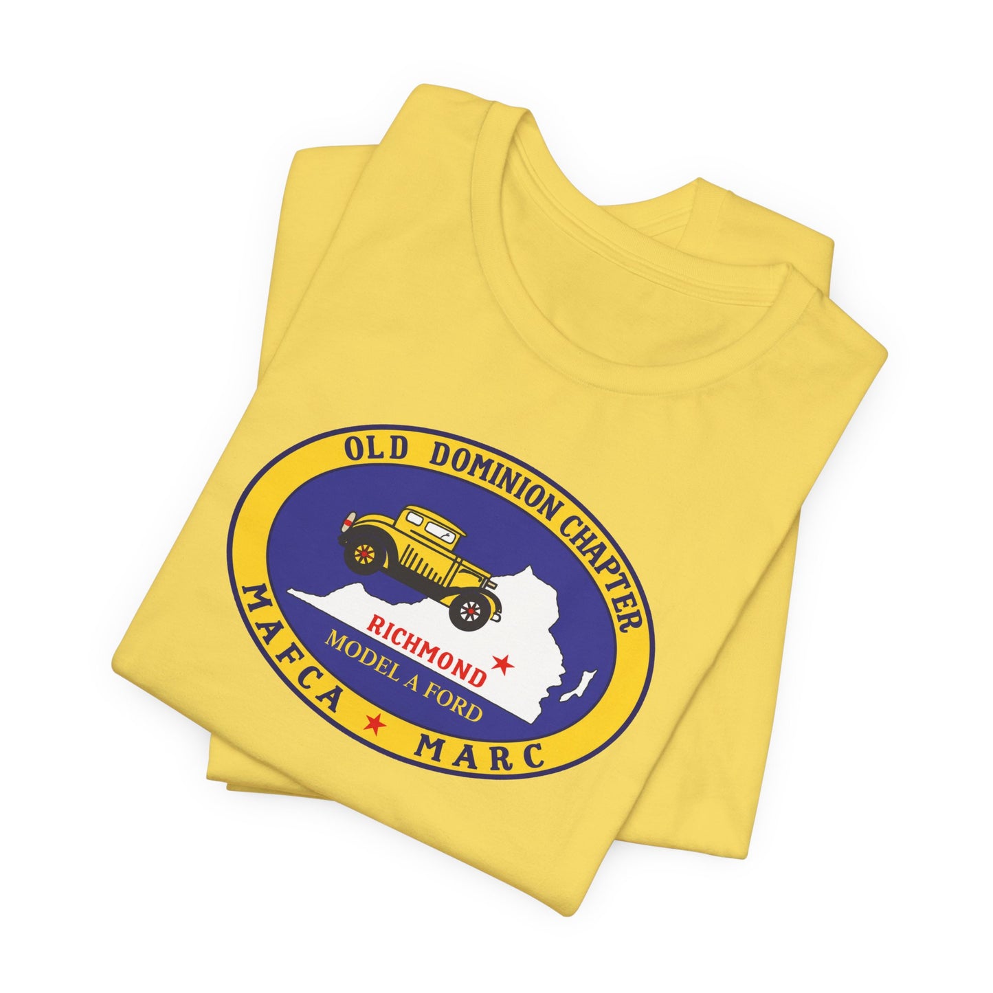 Old Dominion Chapter Model A Ford Club T‑Shirt — Richmond Vintage Car Logo
