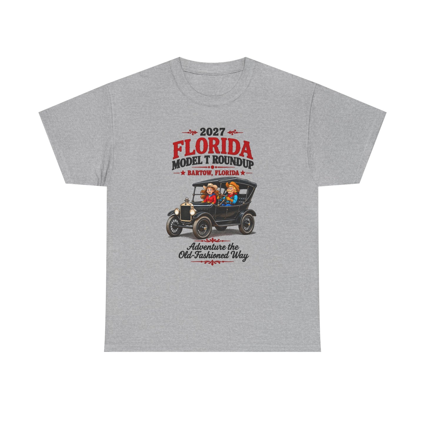 Florida Model T Roundup 2027 T-Shirt — Unisex Heavy Cotton Tee