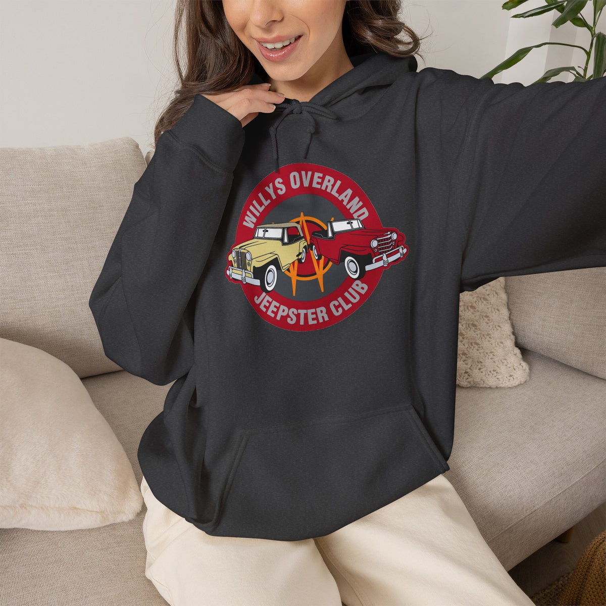 Willys Overland Jeepster Club Hoodie – Unisex Heavy Blend™ Hooded Sweatshirt