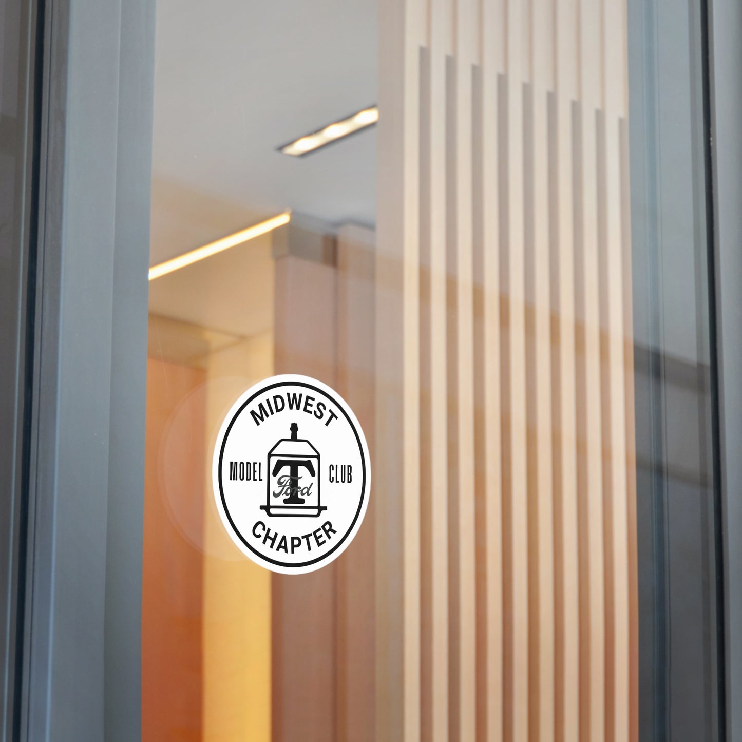 Midwest Chapter - The Model T Ford Club Round Vinyl Sticker — Vintage Car Decal
