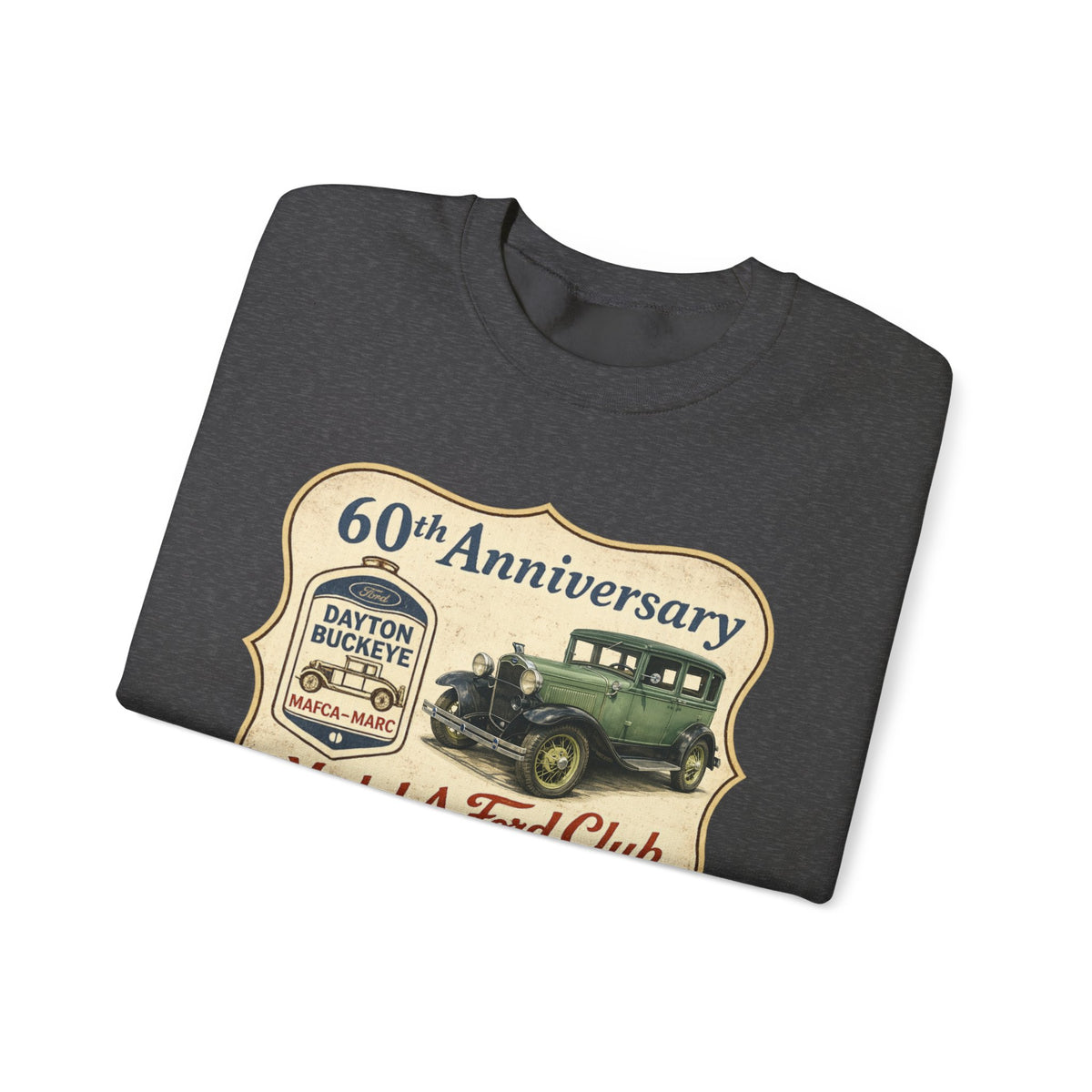 Dayton Buckeye Model A Ford Club 60th Anniversary Unisex Heavy Blend™ Crewneck Sweatshirt Gildan (SSG)