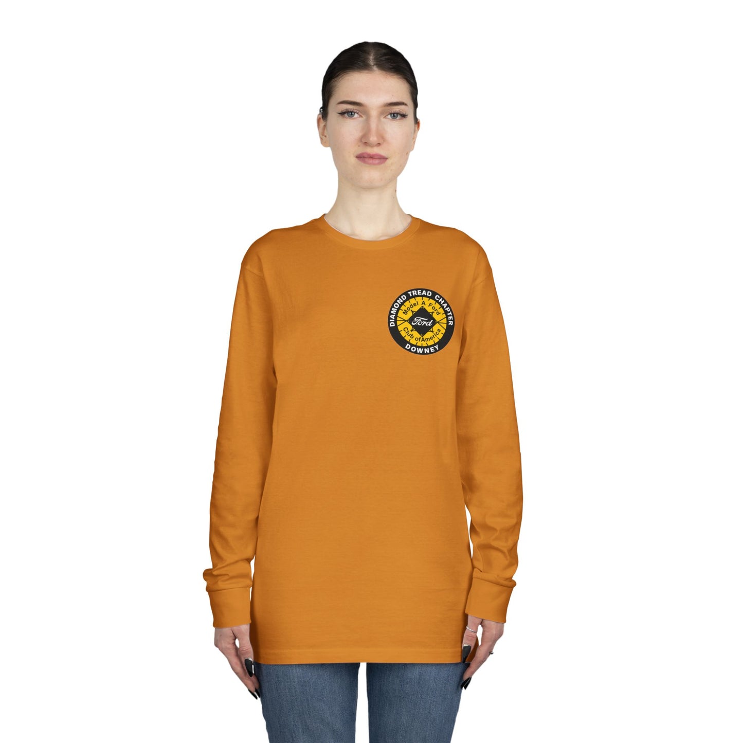 Diamond Tread Chapter Downey Long Sleeve Tee — Minimal Chest Logo