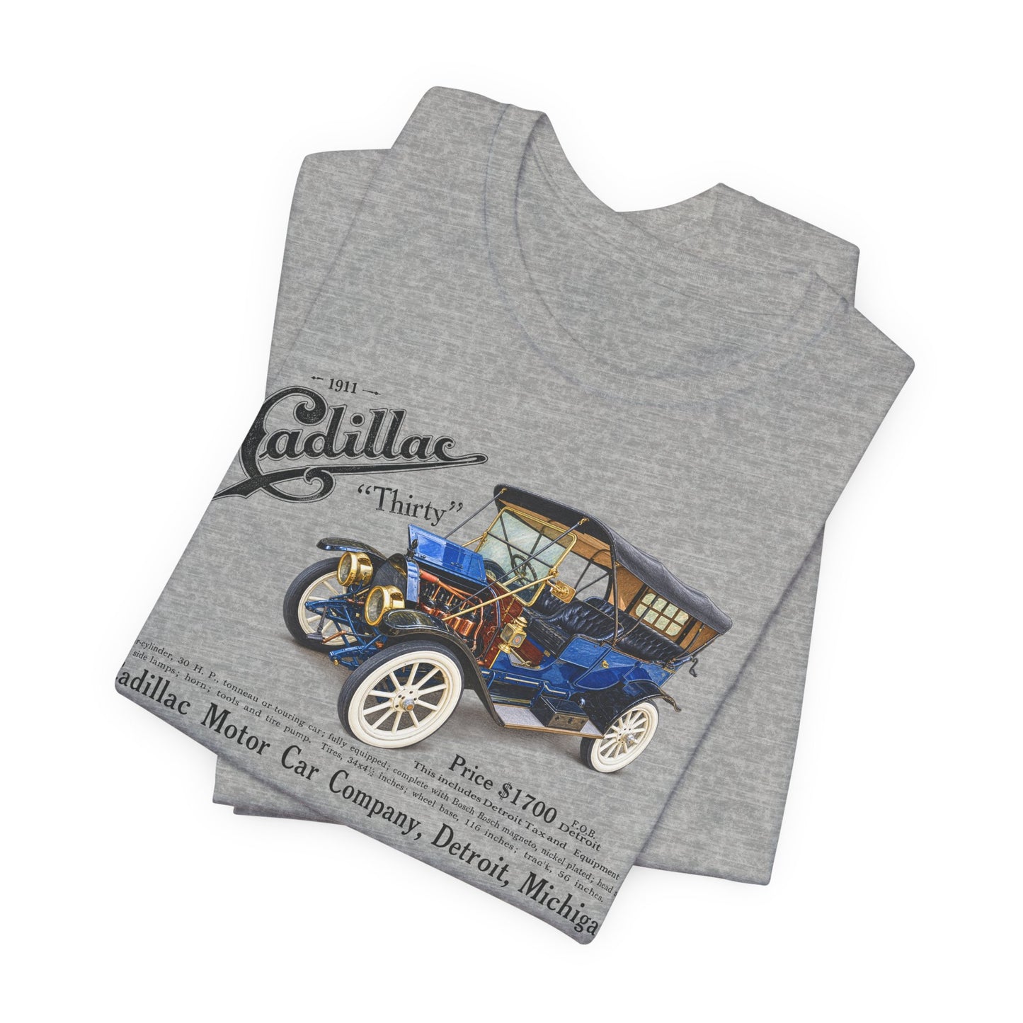 1911 Cadillac Vintage Car Tee – Classic Antique Automobile Graphic Shirt