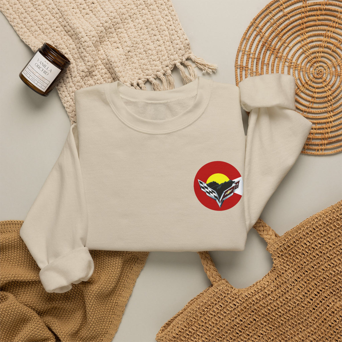 Central Colorado Corvette Club Screen Printed Sweatshirt – Unisex Heavy Blend™ Crewneck Sweatshirt