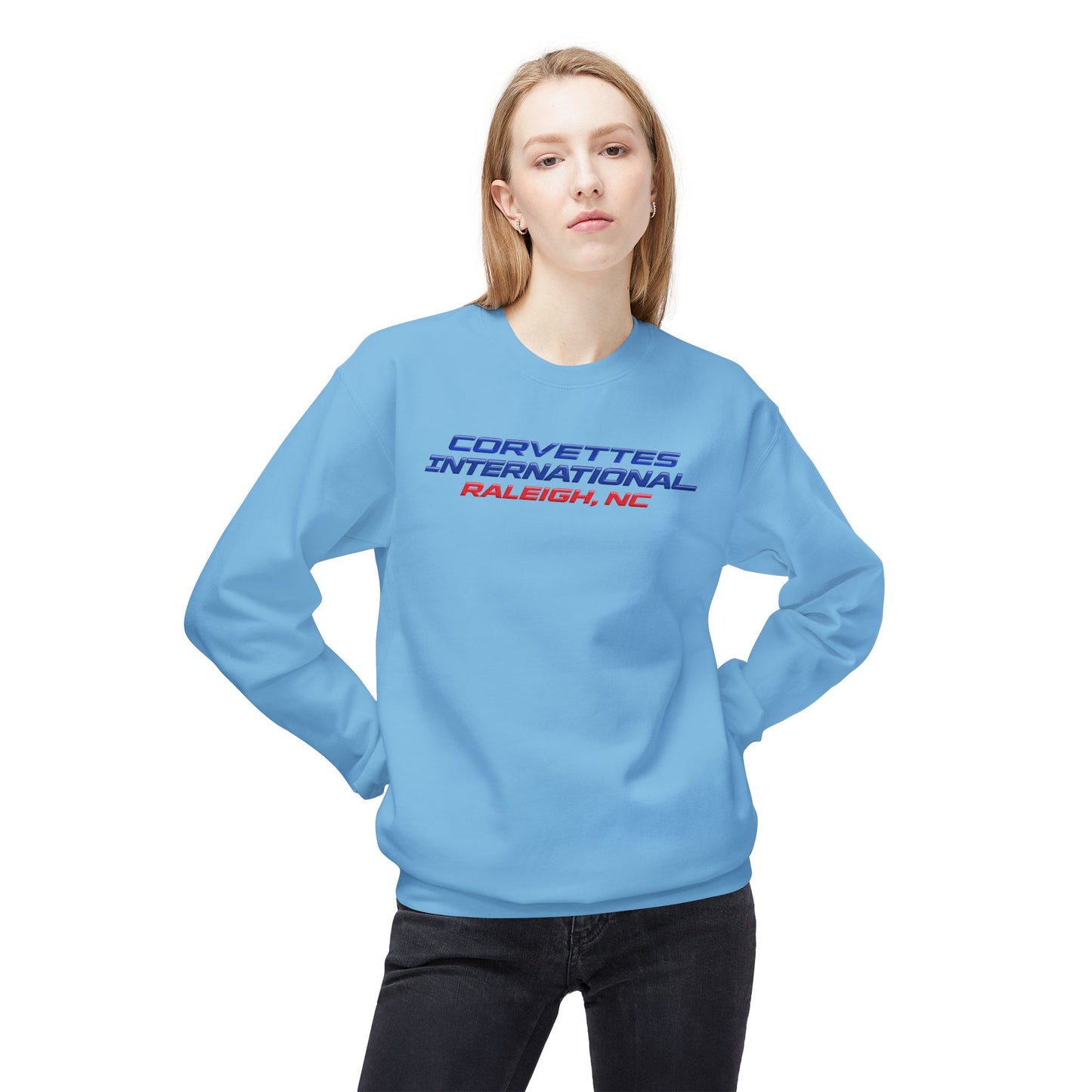 Corvettes International Raleigh, NC Unisex Midweight Softstyle Fleece Crewneck Sweatshirt