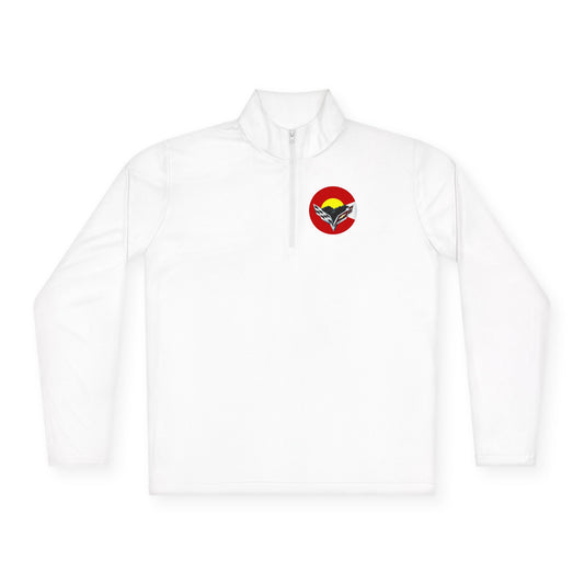 Central Colorado Corvette Club Quarter-Zip Pullover — Printed Direct to Film Logos on Front and Back