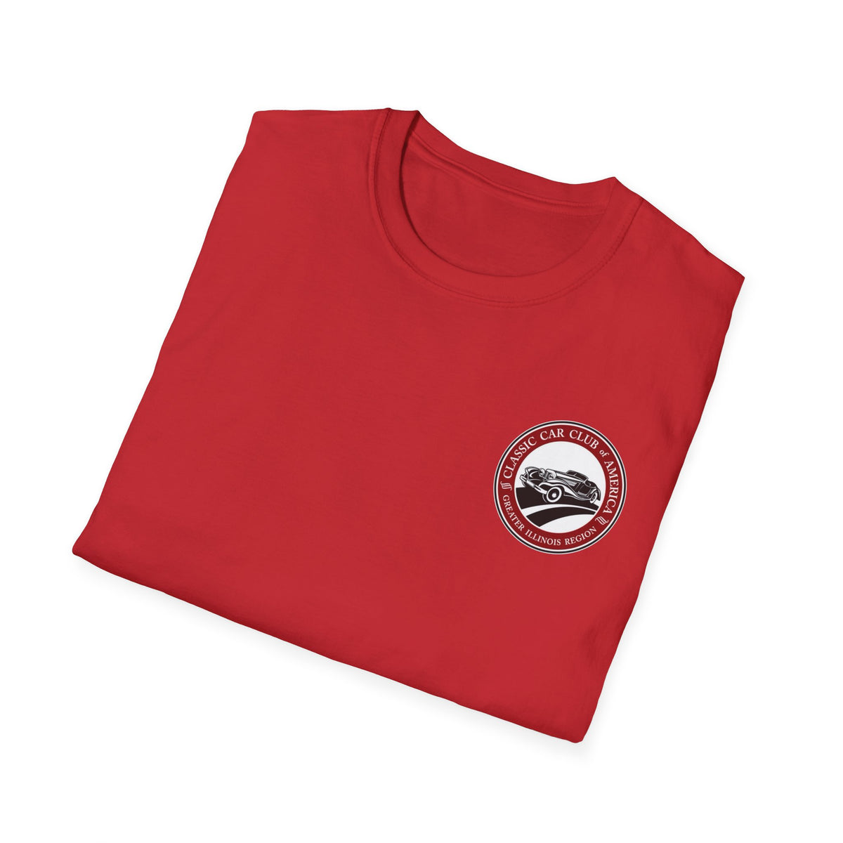 Classic Car Club of America Greater Illinois Region — Unisex Softstyle T-Shirt Front and Back Logos