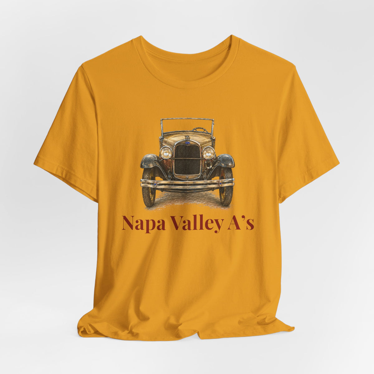 Napa Valley A’s Vintage Car Tee - Large Front Logo