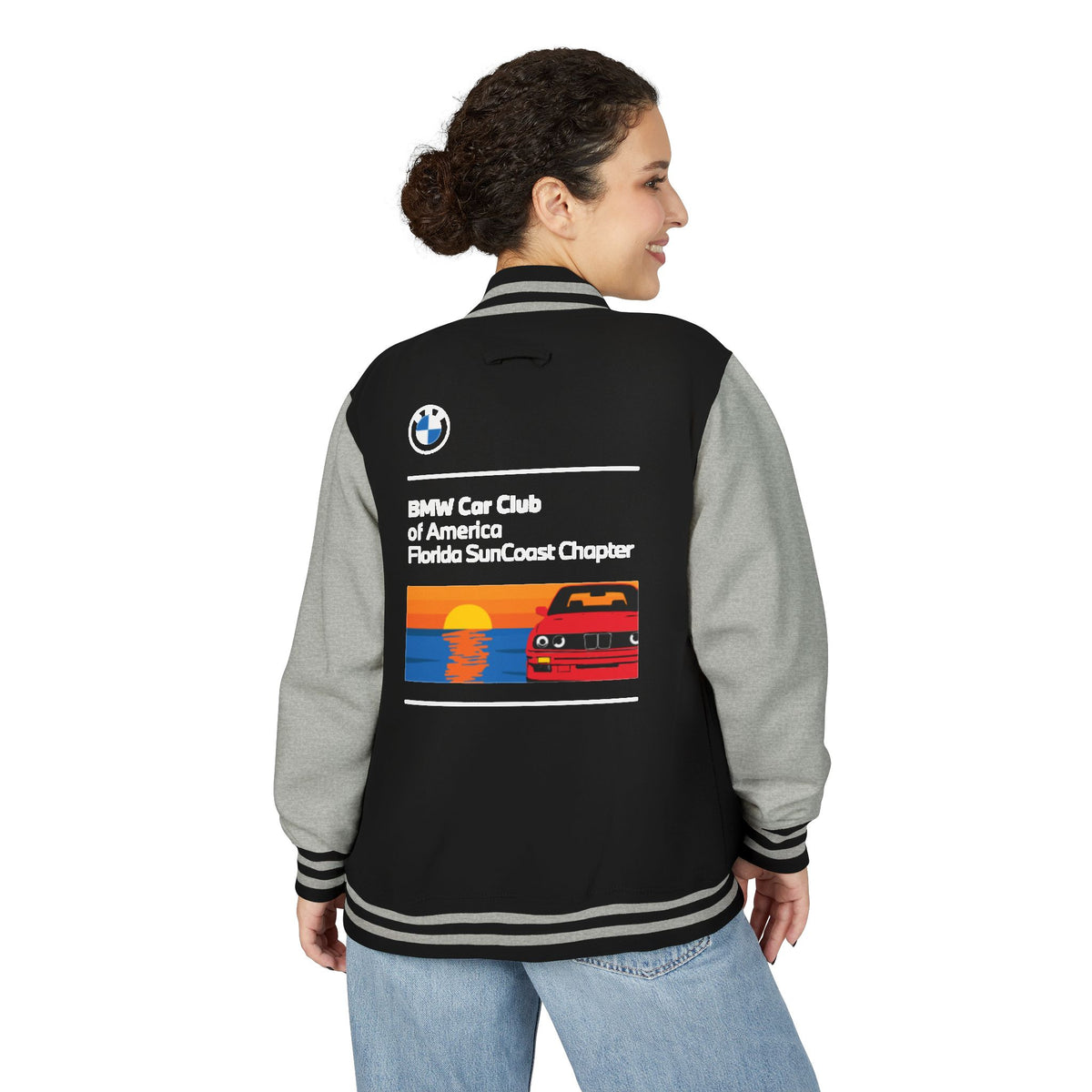 BMW Car Club of America Florida SunCoast Chapter Letterman Jacket - Front and Back Logos