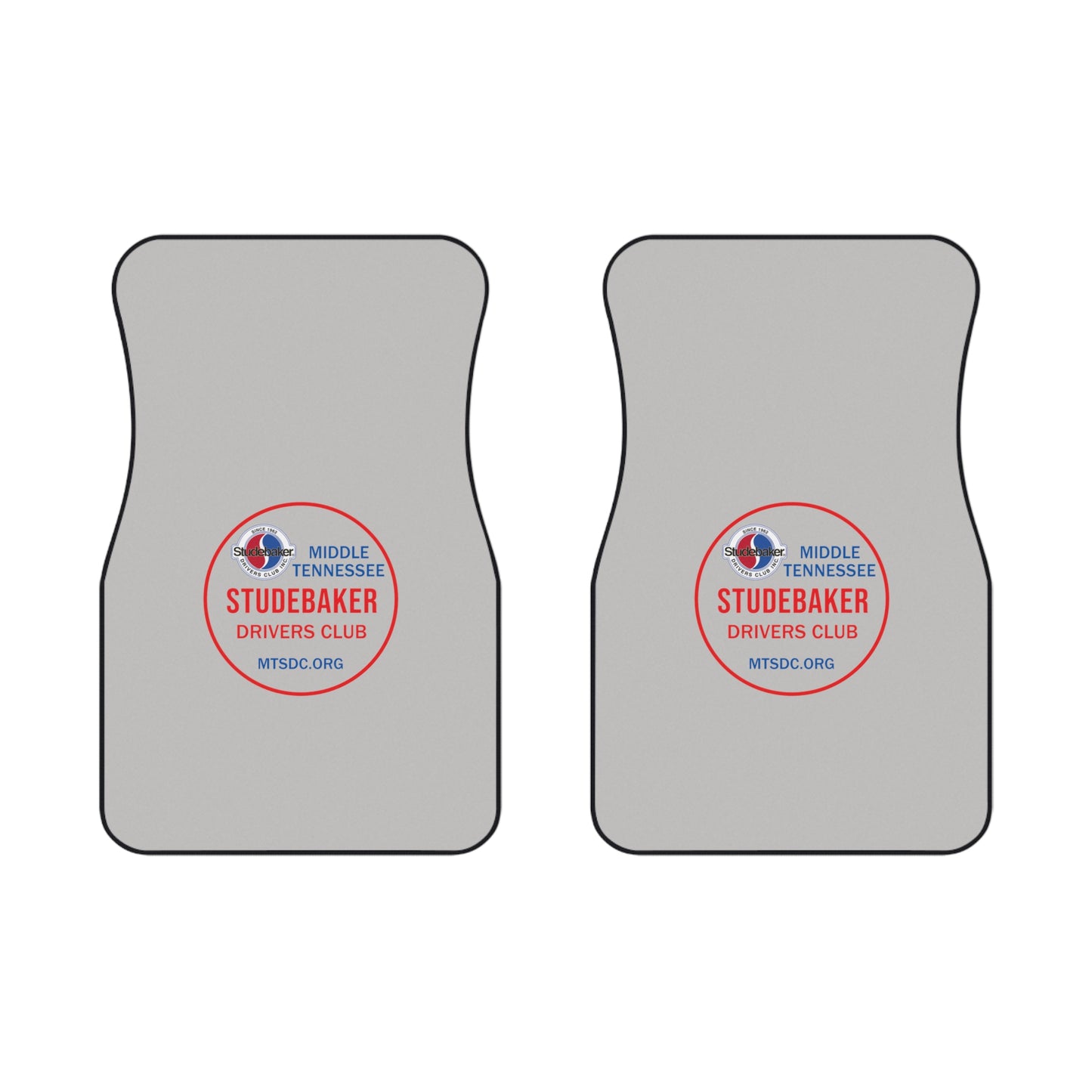 Middle Tennessee Studebaker Drivers Club Chapter Front Car Mats — Middle Tennessee Logo (Set of 2)