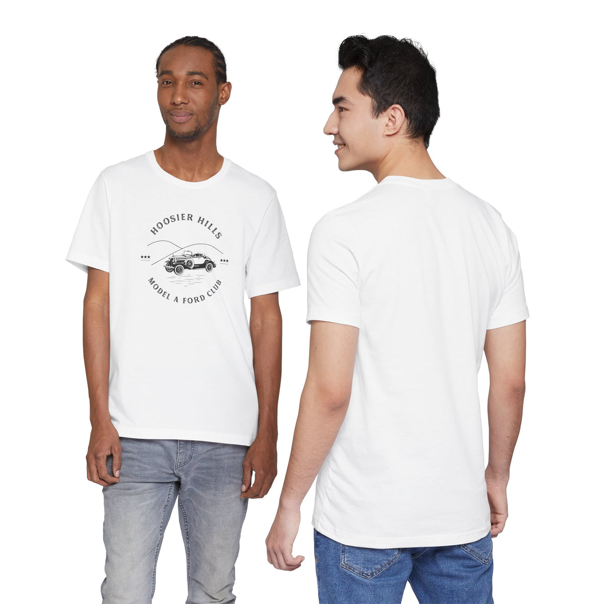 Hoosier Hills Model A Ford Club Unisex Jersey Short Sleeve Tee