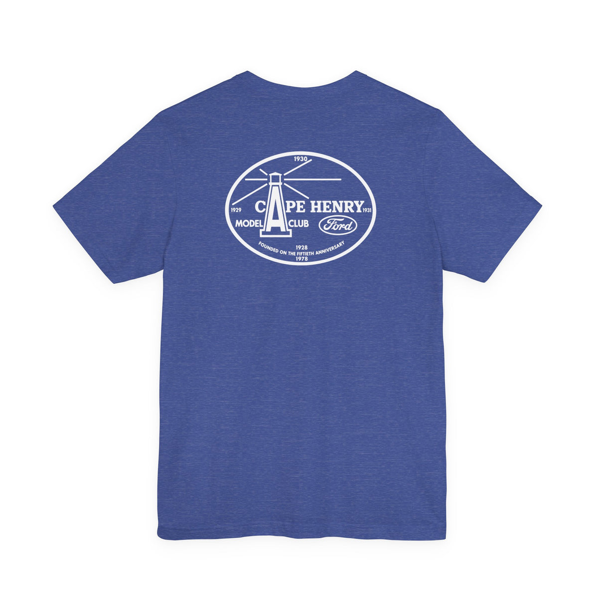 Cape Henry Model A Club Unisex Soft Short Sleeve Tee - Front and Back Logos
