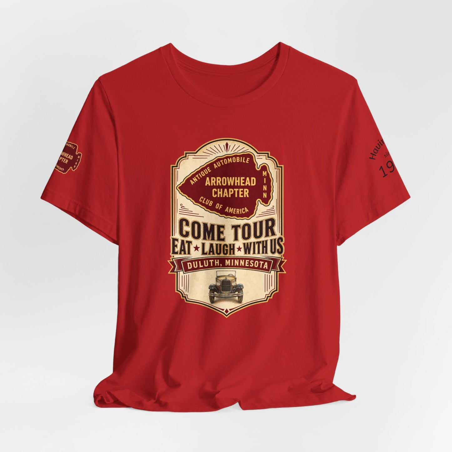 Arrowhead Chapter Tee — "Come Tour, Eat Laugh With Us" Vintage Club Shirt