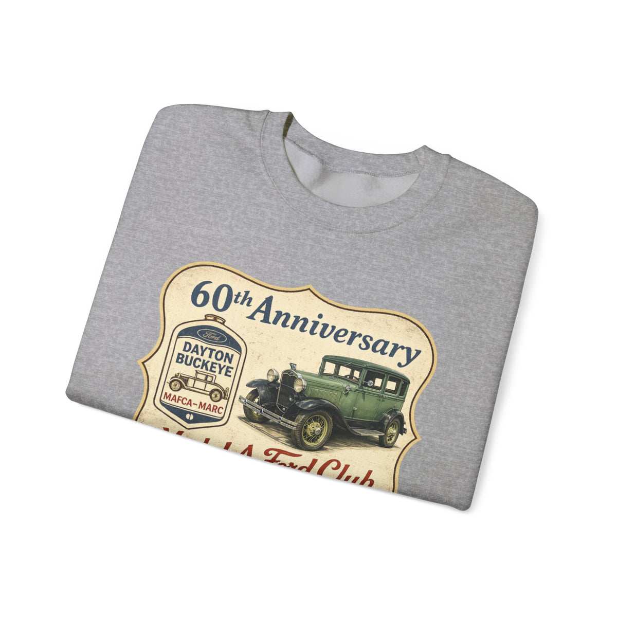 Dayton Buckeye Model A Ford Club 60th Anniversary Unisex Heavy Blend™ Crewneck Sweatshirt Gildan (SSG)