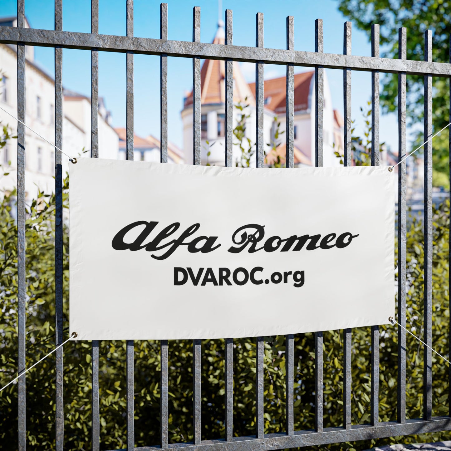 Alfa Romeo DVAROC.org Vinyl Banner (48" x 24")— Car Club Event Sign